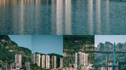 This isn't the mountain city of Chongqing; this is Sinan, Guizhou — traveler post in Sinan