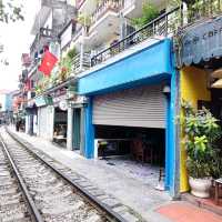 Cafes beside Railway Track