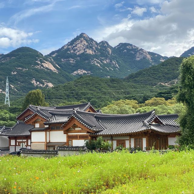 北漢山の麓の韓屋カフェ