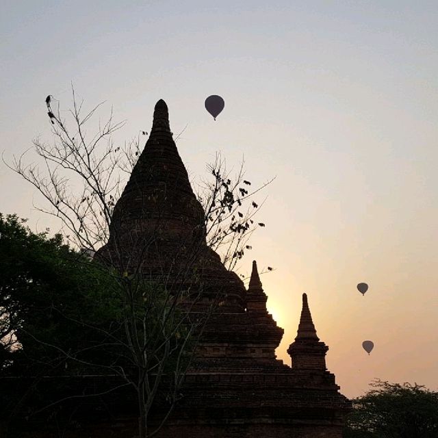 Incredible sunrise in Bagan, Myanmar