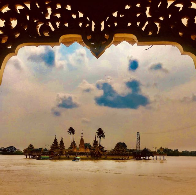 Midstream pagoda in Yangon 