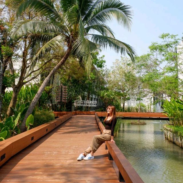 ที่พักอัมพวา ริมคลอง บรรยากาศดี 