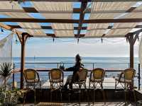 Cafe with a stunning view of the ocean