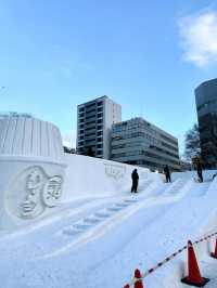 札幌　札幌観光　さっぽろ雪まつり2024 大通会場　旧札幌停車場大雪像に感動！