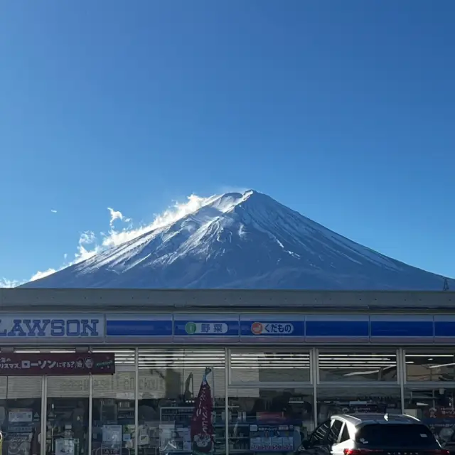 Closer to Mount Fuji from Lake Kawaguchiko.