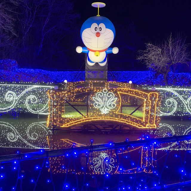 😍相模湖森林遊樂園-多啦A夢燈光秀