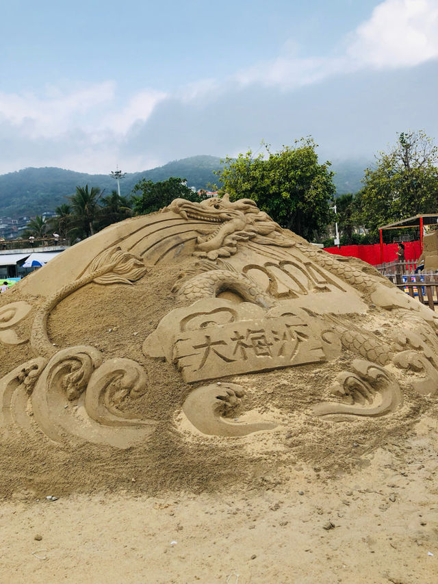 【深圳景點】大梅沙沙灘：海灘沙雕展覽，附近特色酒店