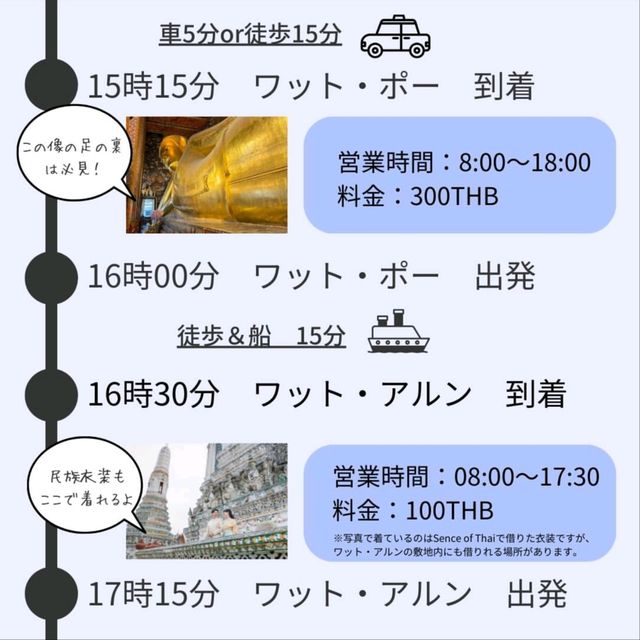 【バンコク】1日満喫遠出プラン