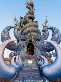 วัดร่องเสือเต้น วัดสีน้ำเงินแห่งเดียวในเชียงราย