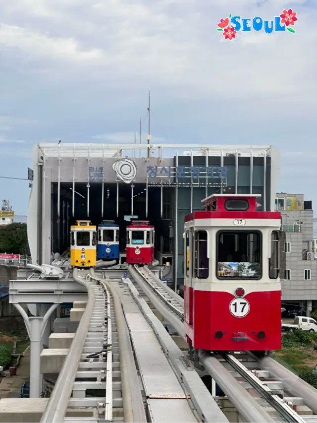 在釜山搭乘可愛的海岸列車