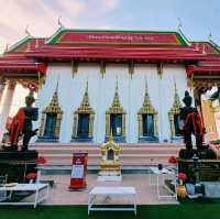 泰國曼谷具有特色的曆史古跡寺廟景點:Wat Pradittharam (Wat Mon)，巨大金色臥佛，適合拍照📸打卡。