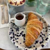 charming cafe by the seine river