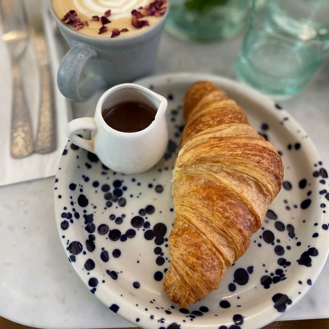 charming cafe by the seine river