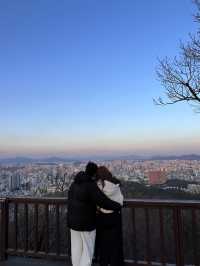 Sunset & City Lights: A Perfect Moment at N Seoul Tower 🌇