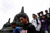 Storytelling Bas Relief at the Borobudur Temple Complex