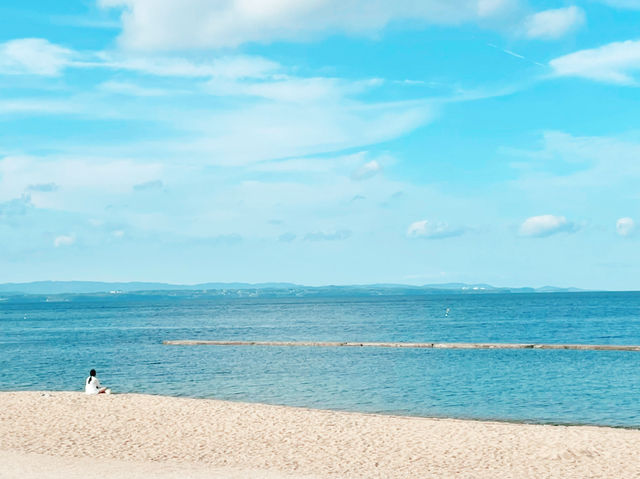 九州祕境夕陽海灘｜別府市內溫柔片刻 🏖️北濱海灘