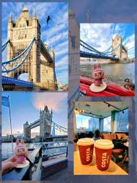 欣賞 倫敦塔橋 (Tower Bridge)🌉 好地方Costa Coffee☕️