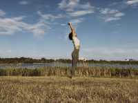Yoga at Wascana Lake, Regina, Saskatchewan Canada