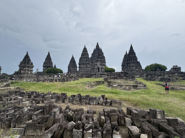 Twilight Tales at Prambanan: A Cloudy Evening Among Ancient Stones
