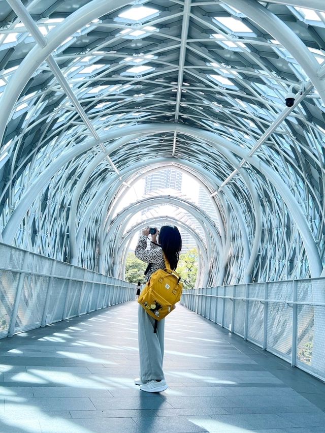 จุดถ่ายภาพสะพานสวยแปลกตา Saloma Link Bridge