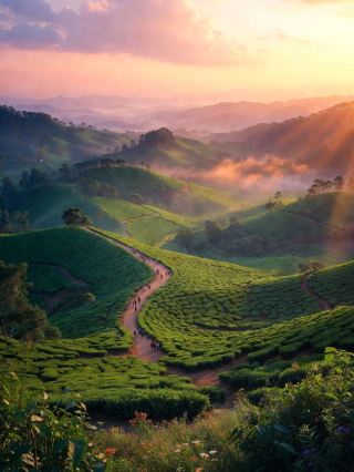 Munnar Spring Serenity: Rolling Tea Estates & Misty Hills 🌸🇮🇳