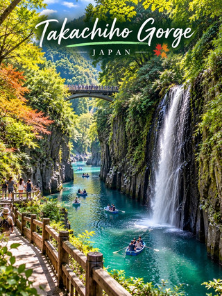 🌿💚 Takachiho Gorge ประเทศญี่ปุ่น 🇯🇵 หุบเขาธรรมชาติสุดมหัศจรรย์ที่สวยราวกับภาพวาด 🏞️✨