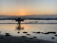 La Jolla Shores，surfing the Pacific Ocean