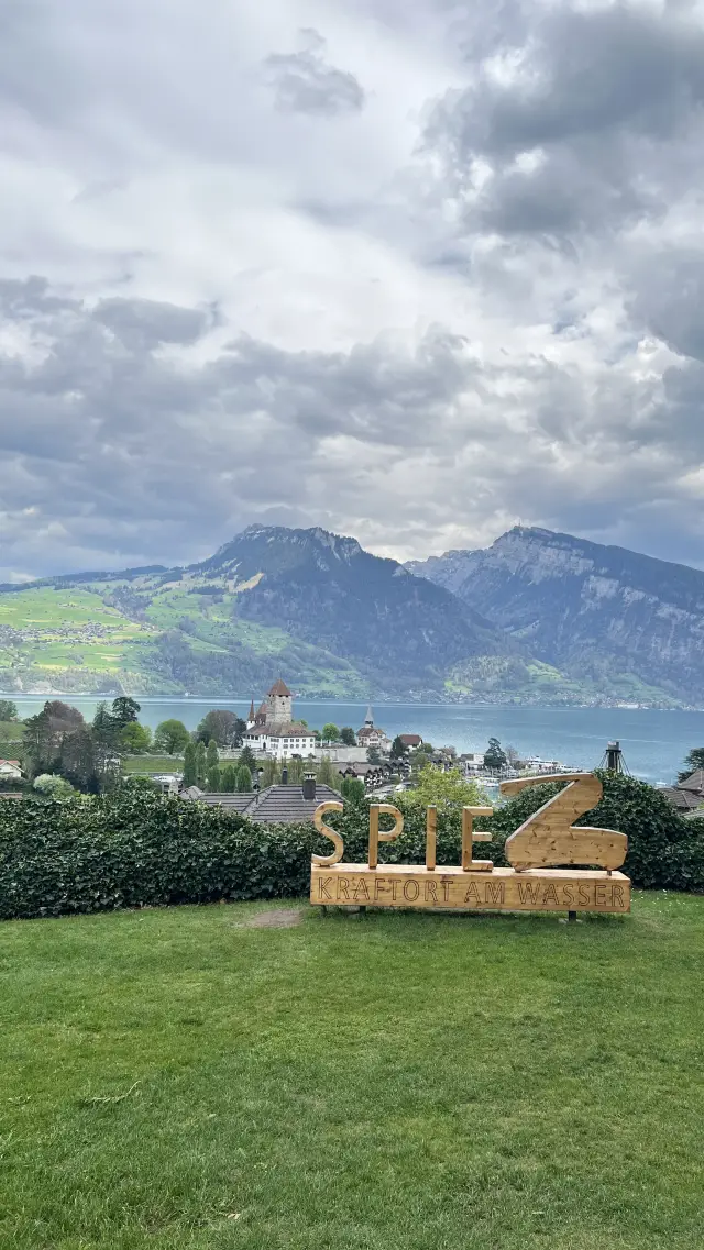 Spiez, the most beautiful town on the shores of Lake Thun in Switzerland