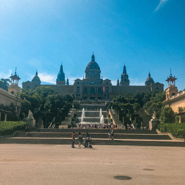 Beautiful Scenery Outside National Museum of Art in Barcelona 🇪🇸