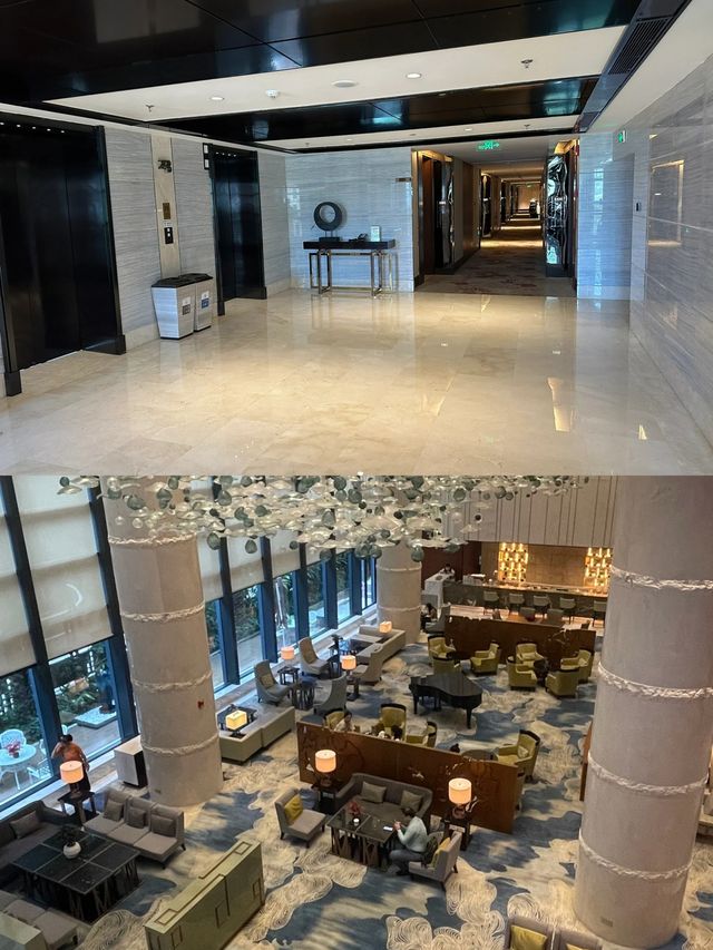木質暗紋暖色調酒店|珠海新景萬豪探店。