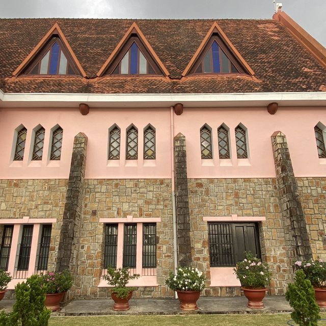 Romantic Pink Church at Da Lat  