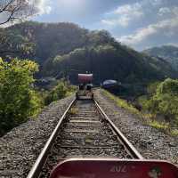 Railbike is the highlight of the trip