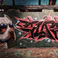 Beautiful arts work in the tunnel 
