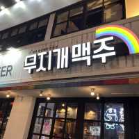 【韓国釜山・西面】最後まで涼しい氷点下ビール「Rainbow Beer 西面ロッテ店」