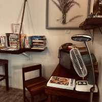 Cafe decorated with antique furniture 