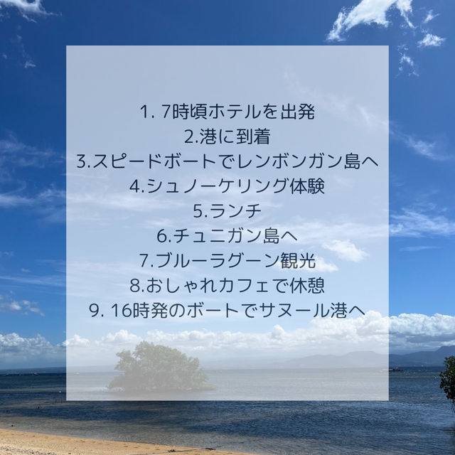 【バリ島】レンボンガン島 andチュニガン島観光1日のツアー