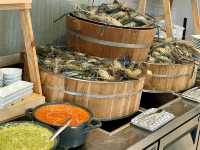 Asian street food buffet dinner