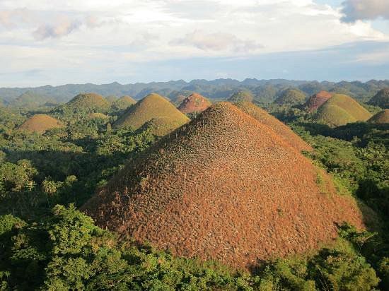 The Chocolate Hills: remarkable geological formation and iconic hills in the island of Bohol. 