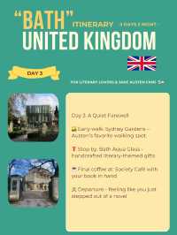 Bath 3-days itinerary 