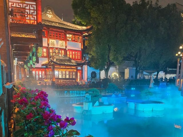 majestic night view of yu garden majestic night view of yu garden