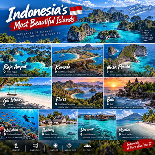 🌊 Indonesia’s Most Beautiful Islands 🇮🇩