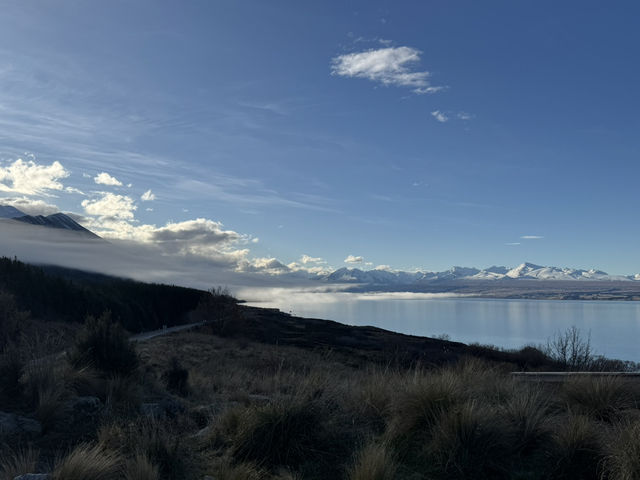 The Sun, Lake and Mountain