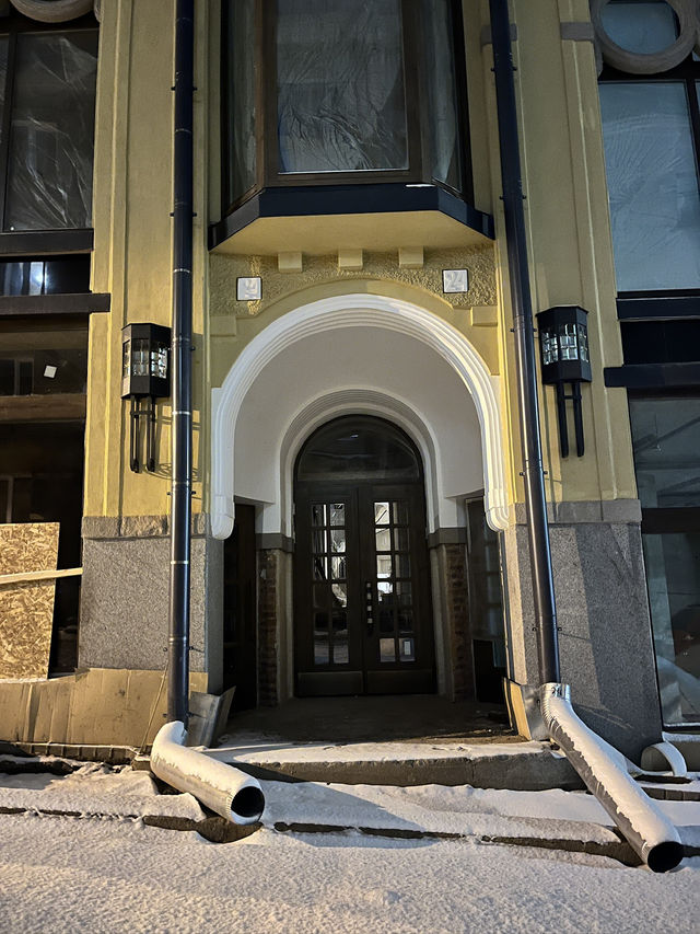 Christmas walking in the old town, Vyborg