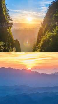嚴重低估的郴州被莽山的高山日落雲海美