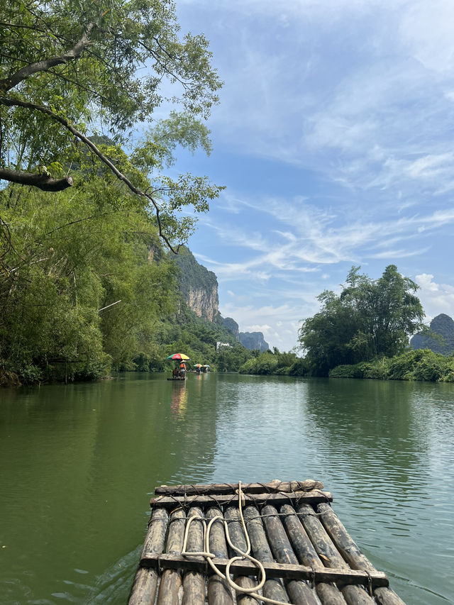 Yulong River Bamboo rafting from Jima Wharf