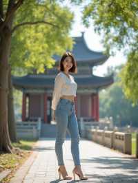 跟閨蜜四人一起去龍泉寺遊玩