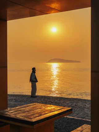 在嘉興超治癒海邊落日！！