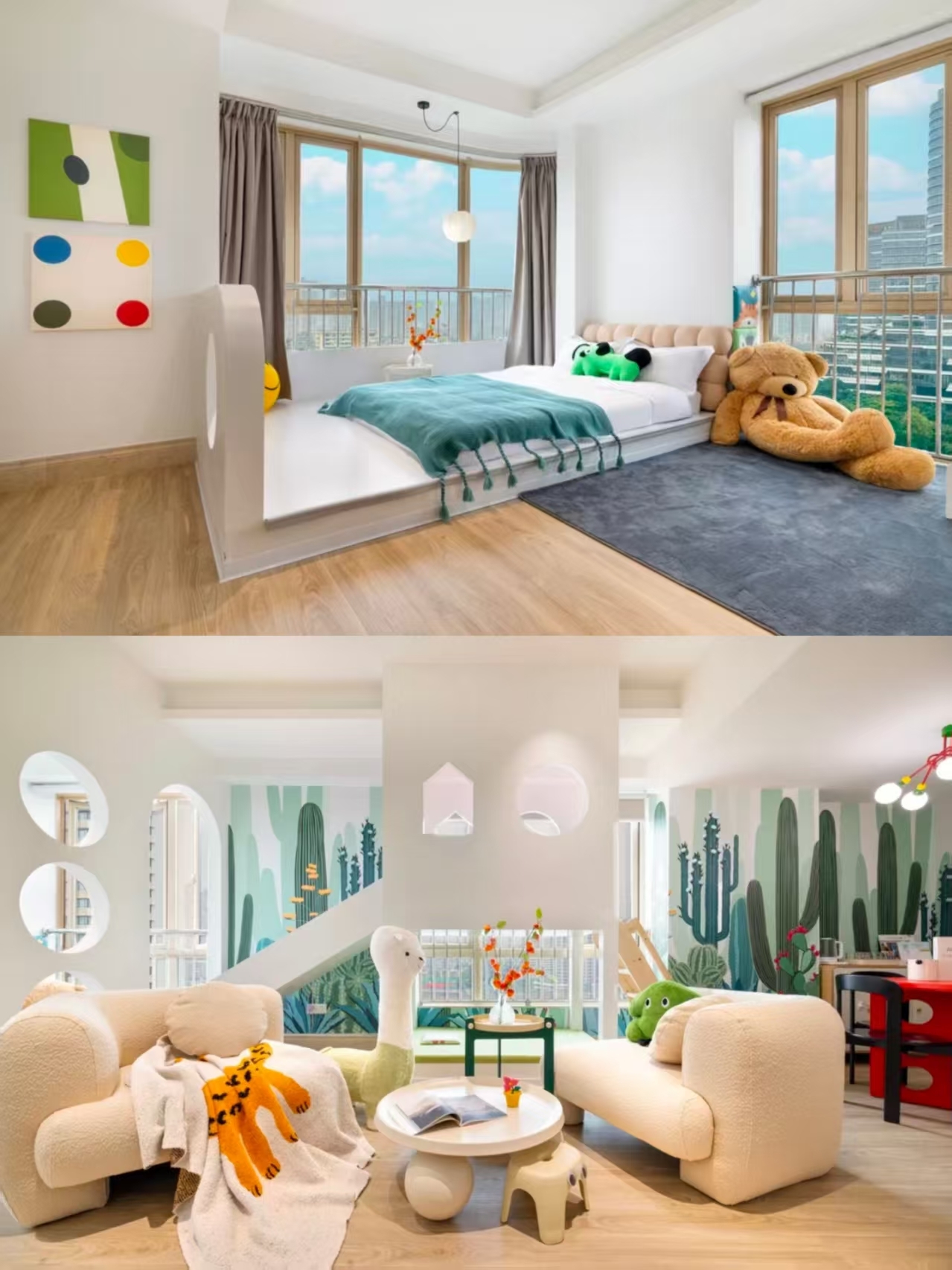 Guangzhou📍Beijing Road Pedestrian Street!! Parent-child slide room!! So city vibe!!

✔ Slide parent-child room ✔ Close to Beijing Road Pedestrian Street ✔ Extra-large viewing window
· Family and friends! Highly recommend this parent-child homestay located in Guangzhou! 👼 Kids have an absolute blast playing here~ Compared to ordinary hotels, this hidden gem🏡 not only has a prime location but is also fully equipped with superb attention to detail! Absolutely amazing!
· 
🌈 Perfect for families 👨‍👩‍👧‍👦
The slide🏂 and LEGO toys in this homestay are truly a custom-made entertainment area for children, they just can’t stop playing🤣 Adults can also relax and free their hands, making it worry-free and effortless.
· 
🌈 Fantastic views and environment🏞️
Looking out from the floor-to-ceiling glass windows, you get a full view of the beautiful Pearl River, especially the night view🌃 which is very charming✨ Both elders and kids are captivated by the large screen playing looping videos😄
· 
🌈 Clean and hygienic🚿
The room is very clean and tidy, with a full range of disposable supplies provided, including mosquito repellent and toys for kids🧸 The host is very attentive and always responds promptly to any requests.
· 
🌈 Host: Jinbi
🌈 Location: Building 12, Wanyi Plaza, Yuexiu District, Guangzhou