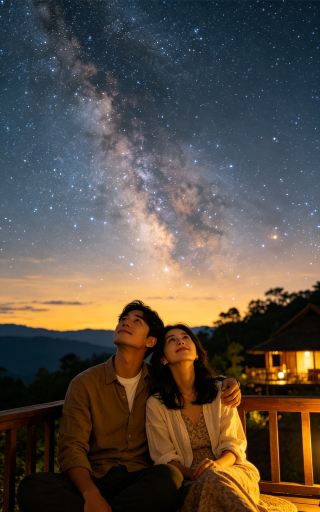 景迈茶山の雲海に泊まり、山を枕に眠り、寝転んで満天の輝く星河を眺める