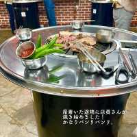 【韓国】老舗の大人気ドラム缶焼肉の新店舗